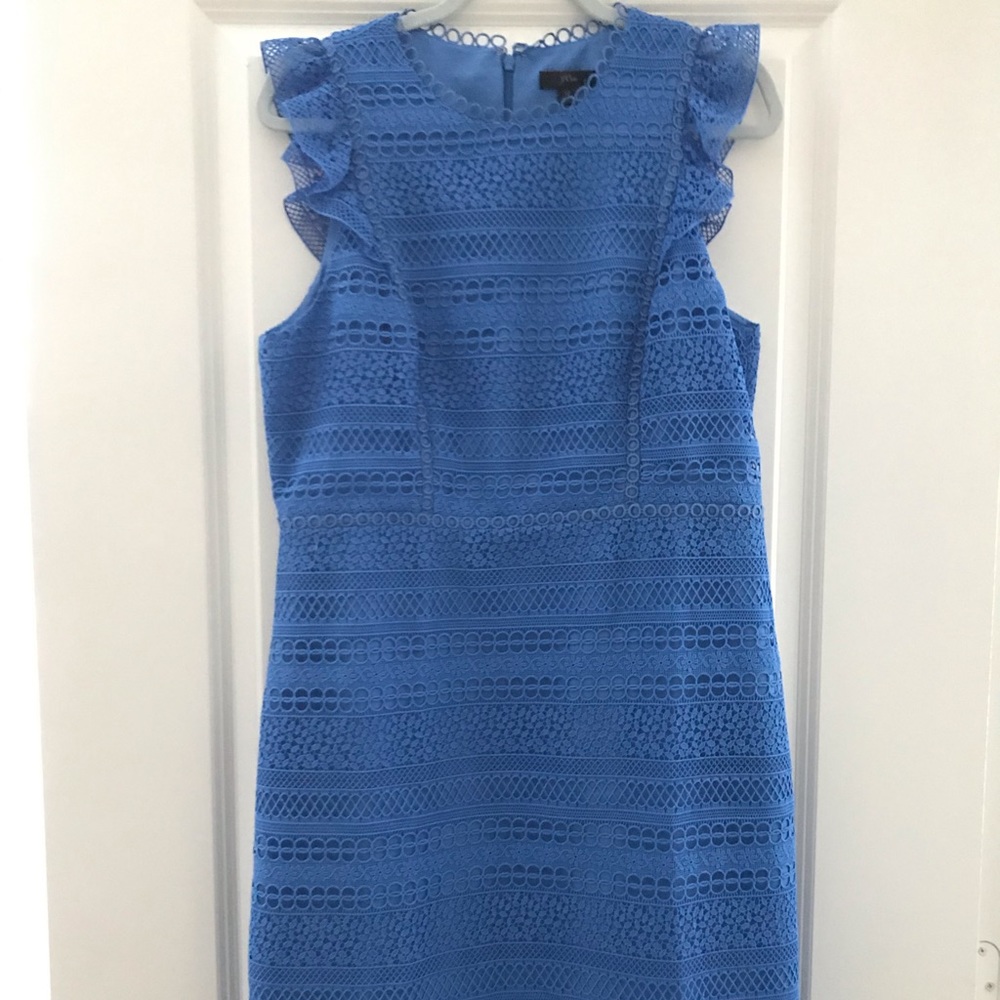 Blue lace JCrew Dress! Never worn.